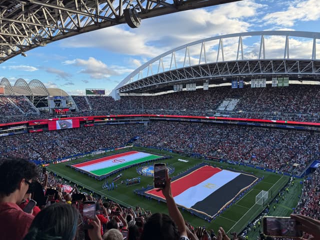 A picture of the Egypt vs Iran World Cup game
